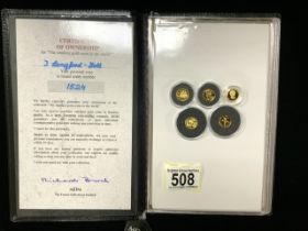 A COLLECTION OF 'THE SMALLEST GOLD COINS IN THE WORLD'; MDM CROWN COLLECTIONS LIMITED; COMPRISING;