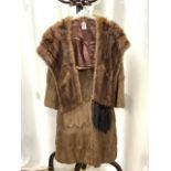 FUR CAPE BY COUPAR OF GLASGOW AND FUR COAT BY JEAN DOUGALL MACDONALD OF GLASGOW