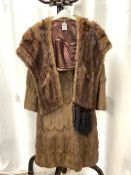 FUR CAPE BY COUPAR OF GLASGOW AND FUR COAT BY JEAN DOUGALL MACDONALD OF GLASGOW
