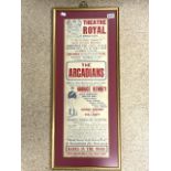 THEATRE ROYAL BRIGHTON POSTER; 'THE ARCADIANS'; 1935; 36.5 X 87CM
