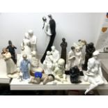 VINTAGE PORCELAIN AND RESIN FIGURINES, LENOX, KIM LAWERENCE AND MORE