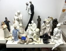 VINTAGE PORCELAIN AND RESIN FIGURINES, LENOX, KIM LAWERENCE AND MORE