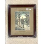 1914 - 17 GERMAN MILITARY PICTURE; FRAMED AND GLAZED; 52 X 62CM