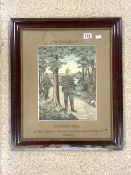1914 - 17 GERMAN MILITARY PICTURE; FRAMED AND GLAZED; 52 X 62CM