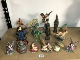 COLLECTION OF MYTHICAL AND FANTASY FIGURES. INLUDES DRAGONS, FAIRIES AND MORE.
