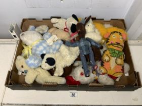 QUANTITY OF VINTAGE TEDDIES; INCLUDES SOOTY AND SWEEP