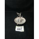 HALLMARKED SILVER RING TREE; SHEFFIELD; BY HUGH CRAWSHAW; DATED 1996; 7CM DIAMETER; 52 GRAMS