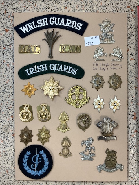 QUANTITY OF MILITARY METAL AND CLOTH BADGES, ROYAL PIONEER CORPS, WELSH GUARDS, CAVALRY & HUSSARS - Bild 5 aus 5