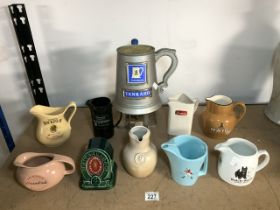 VINTAGE ADVERTISING WATER JUGS AND MORE