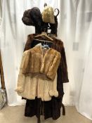 EIGHT FUR CLOTHING ITEMS INCLUDING SIX FULL-LENGTH; FULLY-LINED COATS; BROWN & BEIGE COLOURS, A