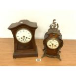 TWO MANTEL CLOCKS INCLUDES FRENCH EMPIRE DEPOSEE MARQUE