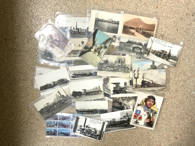 QUANTITY OF POSTCARDS OF TRAINS, MILITARY, SHIPPING, NAVAL AND MORE - Image 2 of 2