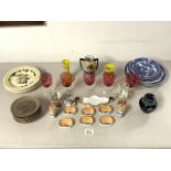 MIXED CHINA AND GLASS INCLUDES VERA WANG, POOLE AND MORE