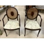 PAIR OF 1920S CANED BERGERE ELBOW CHAIRS