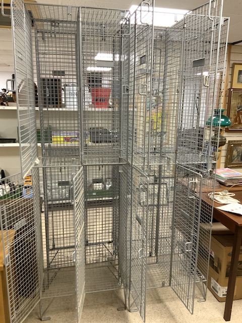 TWO METAL WIRE LOCKERS; 198 X 60 X 31CM - Image 2 of 2