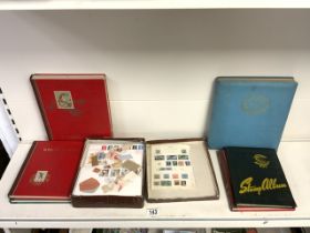 STAMP ALBUMS AND FIRST DAY COVERS INCLUDES EARLY WORLD STAMPS