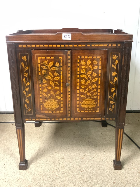 EARLY 19TH CENTURY DUTCH MARQUETRY CABINET; 56 X 44 X 74CM - Image 4 of 5