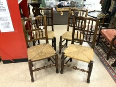 FOUR MATCHING CANEWORK, SPINDLEBACK CHAIRS