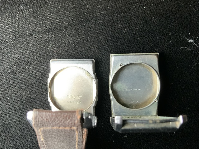 TWO VINTAGE ART DECO JUMP HOUR WATCHES; ONE WITH LEATHER STRAP - Image 4 of 4