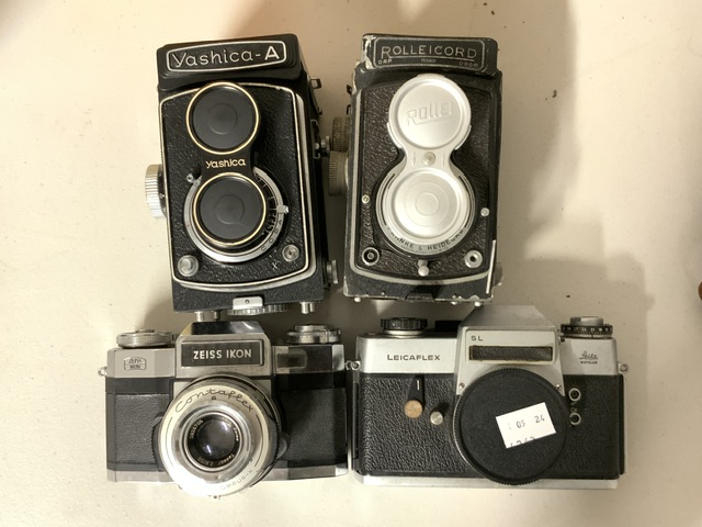 QUANTITY OF VINTAGE CAMERAS LEICA, ZEISS,ROLLEICORD - Image 2 of 2