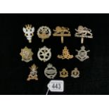 A QUANTITY OF MILITARY METAL CAP BADGES INCLUDING; HAMPSHIRE, THE KINGS OWN, GLIDER PILOT REGIMENT