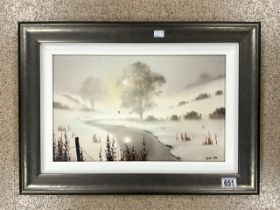 JOHN WATERHOUSE (BRITISH 1967) ARTIST PROOF TITLE THE FIRST SNOWFALL CERTIFICATE ON VERSO; 64 X