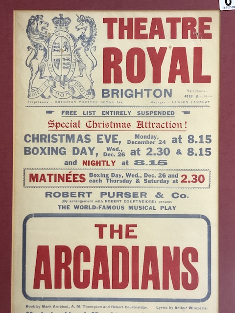 THEATRE ROYAL BRIGHTON POSTER; 'THE ARCADIANS'; 1935; 36.5 X 87CM - Image 2 of 5