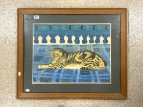 SHEILA ROBINSON (1925-1988); SIGNED IN PENCIL; TITLE TOMCAT; PROOF FRAMED AND GLAZED; 84 X 70CM