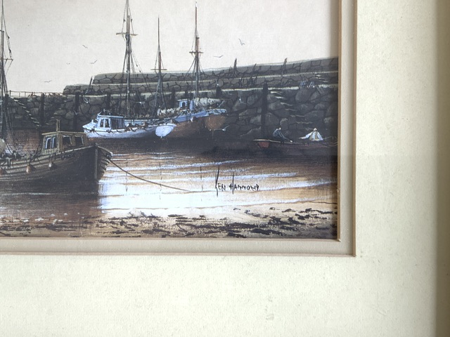 KEN HAMMOND; TWO PRINTS OF HARBOUR SCENES; BOTH FRAMED AND GLAZED; 60 X 34CM - Image 2 of 3