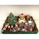 CHRISTMAS RELATED ITEMS INCLUDES, COCA COLA DOMES, NIKKO CHRISTMAS TREE AND BEAR AND MORE