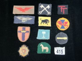 A QUANTITY OF MILITARY CLOTH BADGES INCLUDING; ROYAL AIR FORCE AND OTHERS
