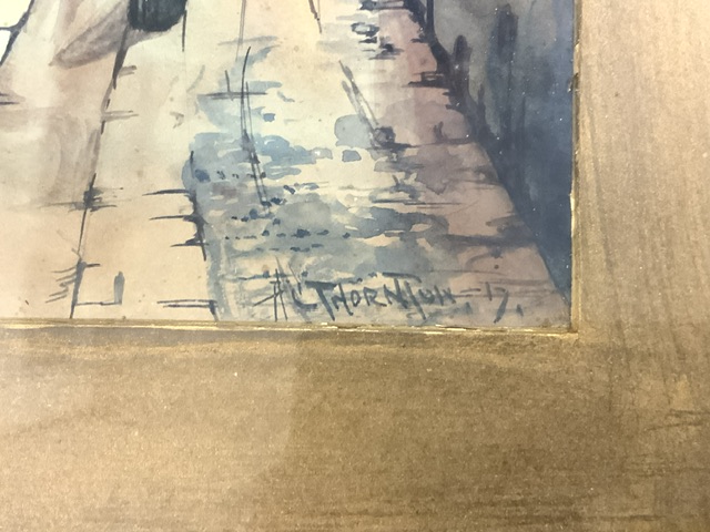 WOOD - 1978 WATERCOLOUR; SIGNED, WITH A. THORNTON; SIGNED WATERCOLOUR; BOTH FRAMED AND GLAZED; - Image 2 of 4