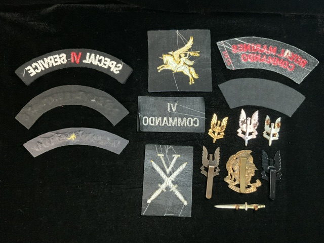 A QUANTITY OF MILITARY CLOTH AND METAL CAP BADGES, PATCHES AND SHOULDER TITLES INCLUDING; TWELVE - Image 3 of 3