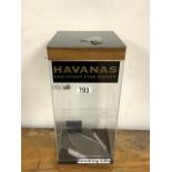 PERSPEX COUNTER TOP HAVANAS CIGARS ADVERTISING CABINET 43.5 X 19CM