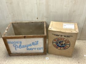 TWO ADVERTISING BOXES; BOTH PLAYERS NAVY CUT; 57 X 39CM