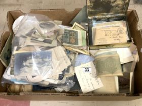 LARGE QUANTITY OF INTERESTING EPHEMERA; PHOTOS, LETTERS AND MUCH MORE