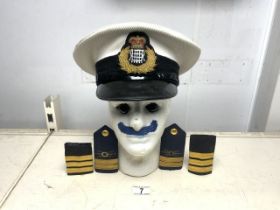 VINTAGE NAVAL HAT WITH EPAULETTES