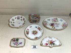 MIXED CERAMICS; ROYAL ALBERT, ROYAL CROWN DERBY, AND DRESDEN