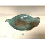 VINTAGE SHORTER AND SONS FISH PLATE; 44 X 27CM