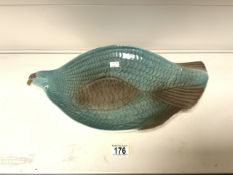 VINTAGE SHORTER AND SONS FISH PLATE; 44 X 27CM