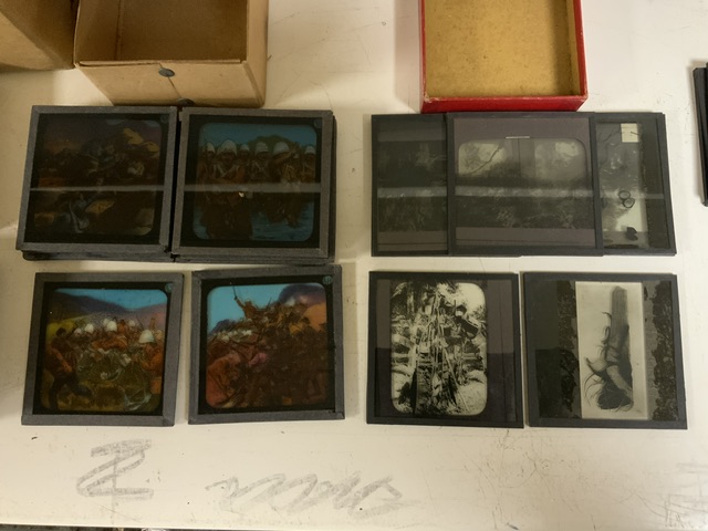 COLOURED AND BLACK AND WHITE SLIDES; INCLUDES COLOURED LITHOGRAPHIC LANTERN SLIDES (THE TRANSVALL - Image 2 of 8