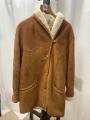 VINTAGE BRIGHTON SHEEPSKIN SHOP COAT; MENS UK SIZE 34