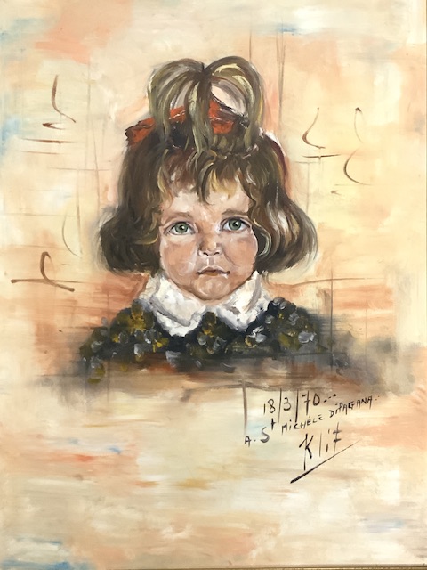 KLIF SIGNED OIL ON CANVAS PORTRAIT OF A YOUNG GIRL; DATED 1970; FRAMED; 78 X 57CM - Image 2 of 4