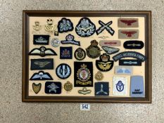 QUANTITY OF MILITARY, RAF CLOTH AND METAL BADGES