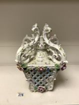 VINTAGE ITALIAN PORCELAIN DECORATIVE LANTERN; 35CM