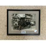 FRAMED AND GLAZED; ARMED BUS DURING GENERAL STRIKE 1926; 33 X 25.5CM