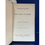 SPIRITUALISM AS A NEW BASIS OF BELIEF BOOK BY JOHN S. FARMER DATED 1880