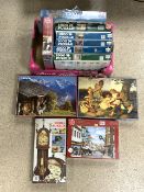 ELEVEN JUMBO JIGSAW PUZZLES, EIGHT STILL IN WRAPPING, INCLUDES GREAT EXHIBITION 1851