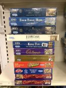 ELEVEN GIBSON JIGSAW PUZZLES, TEN IN ORIGINAL WRAPPING, INCLUDES THOMAS KINKADE
