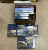 TEN GIBSON JIGSAW PUZZLES, THOMAS KINKADE AND MORE, NINE IN ORIGINAL WRAPPING
